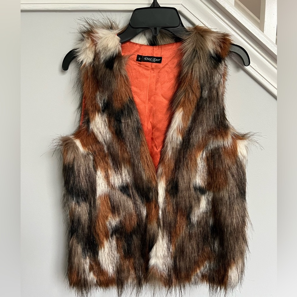 faux fur vest